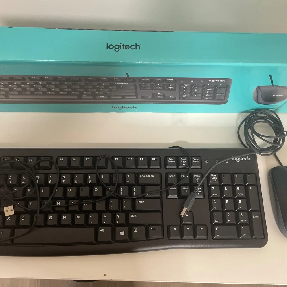 Logitech MK120 Wired Keyboard and Mouse Combo for Windows